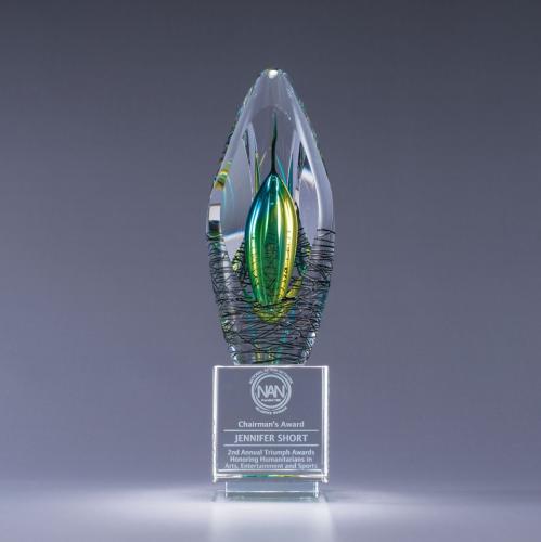 Awards and Trophies - Crystal Awards - Glass Awards - Art Glass Awards - Elation