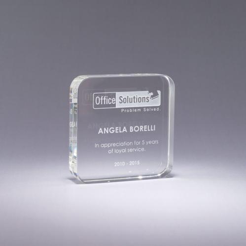 Awards and Trophies - Crystal Awards - App Paperweight