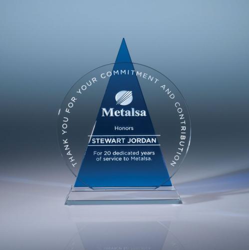 Awards and Trophies - Crystal Awards - Colored Crystal Awards - Icon - Blue