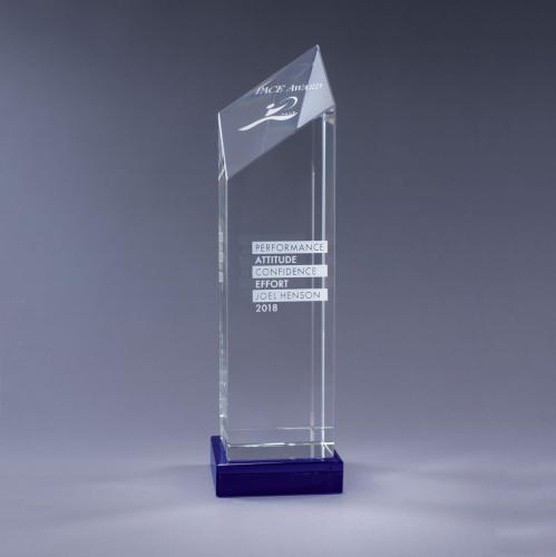 Awards and Trophies - Crystal Awards - Encore - Blue