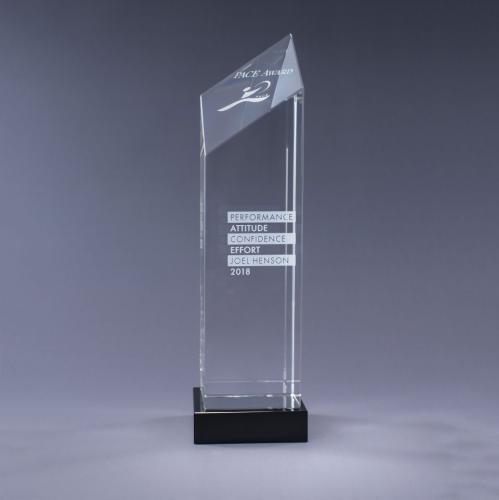 Awards and Trophies - Crystal Awards - Colored Crystal Awards - Encore - Black