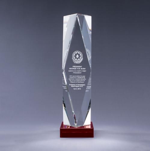 Awards and Trophies - Crystal Awards - Prizma - Red