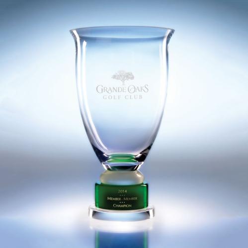 Awards and Trophies - Crystal Awards - Trophy Cups - Triomphe Cup - Green