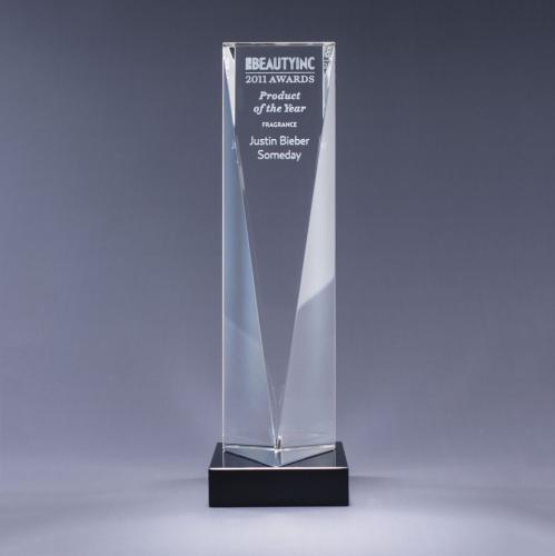 Awards and Trophies - Crystal Awards - Excelsior - Black