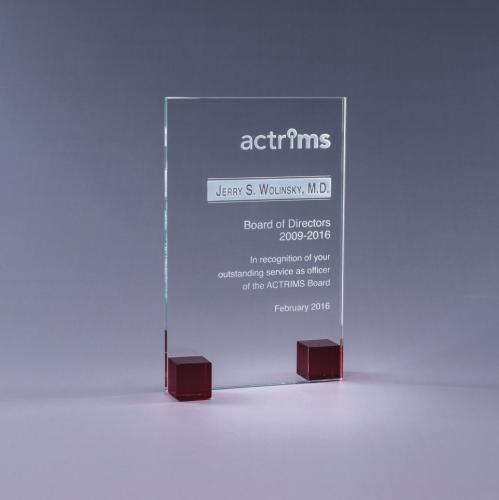 Awards and Trophies - Crystal Awards - Elements - Red