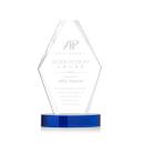 Redding Blue Polygon Crystal Award