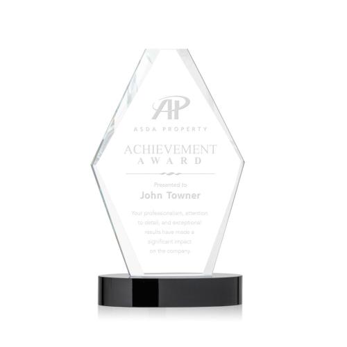 Awards and Trophies - Redding Black  Polygon Crystal Award