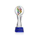 Galileo Blue on Grafton Base Globe Glass Award