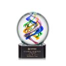 Galileo Black on Paragon Base Globe Glass Award
