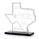 Texas Starfire/Ebony Unique Crystal Award