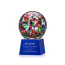 Fantasia Blue on Robson Base Globe Glass Award