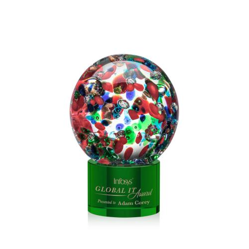 Awards and Trophies - Fantasia Green on Marvel Base Globe Glass Award