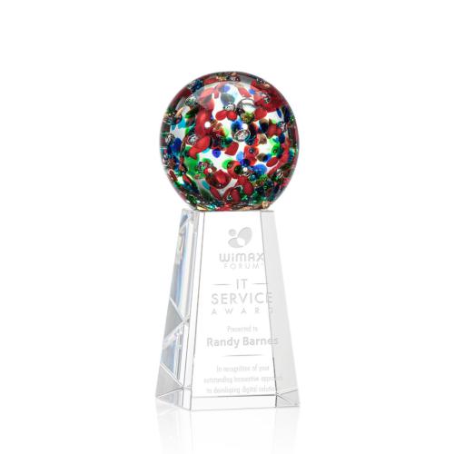 Awards and Trophies - Fantasia Globe on Novita Base Glass Award