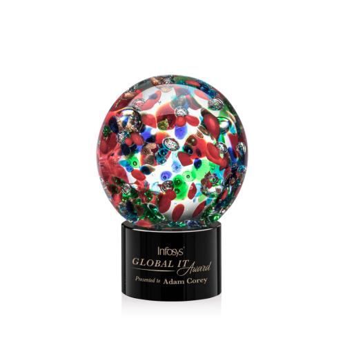 Awards and Trophies - Fantasia Black on Marvel Base Globe Glass Award