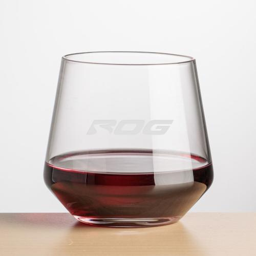 Corporate Gifts - Barware - Wine Glasses - Tucson Stemless Wine - Deep Etch