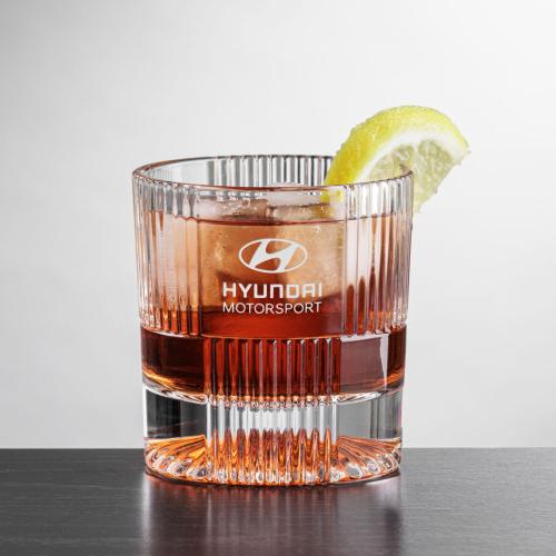 Corporate Gifts - Barware - On the Rocks Glasses - Blackwell OTR - Deep Etch