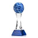 Naples Blue on Langport Base Globe Glass Award