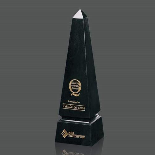 Awards and Trophies - Marble Grooved Obelisk Stone Award