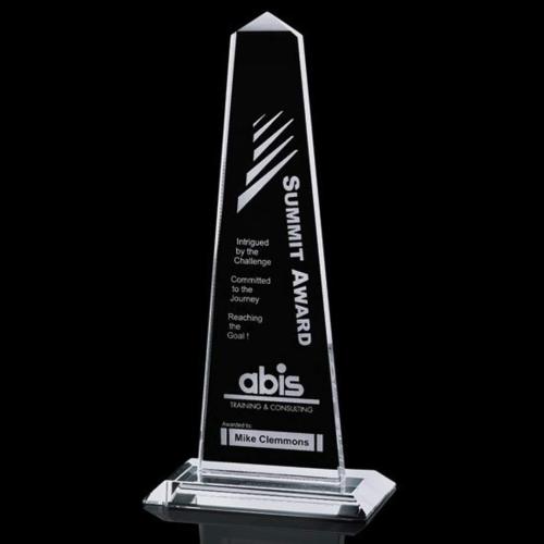 Awards and Trophies - Bonaire Obelisk Glass Award