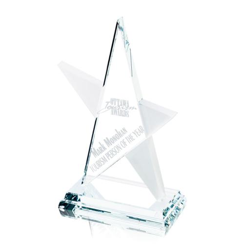 Awards and Trophies - Star Awards - Abstract Star Crystal Award