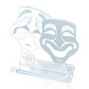 Theater Mask Unique Crystal Award