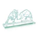 Bull/Bear Sculpture Animals Glass Award