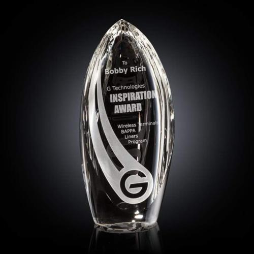 Awards and Trophies - Aspire Optical Flame Crystal Award