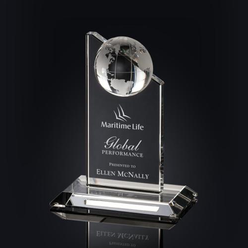 Awards and Trophies - Global Excellence Globe Crystal Award