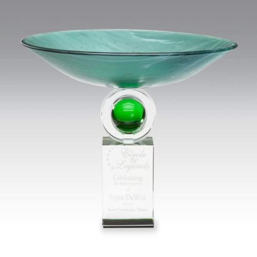 Awards and Trophies - Crystal Awards - Glass Awards - Art Glass Awards - Reflections Globe Glass Award