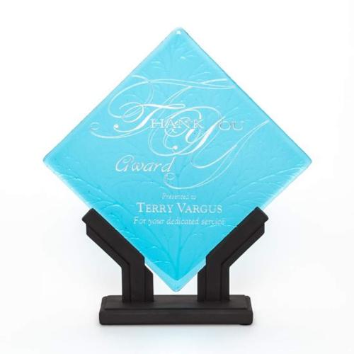 Awards and Trophies - Crystal Awards - Glass Awards - Art Glass Awards - Elemental Diamond Glass Award