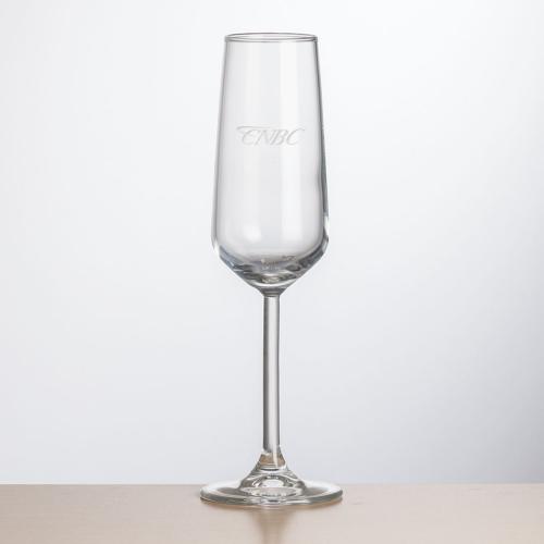 Corporate Gifts - Barware - Champagne Flutes - Aerowood Flute - Deep Etch