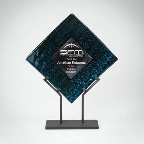 Awards and Trophies - Crystal Awards - Glass Awards - Art Glass Awards - Vertex Diamond Glass Award