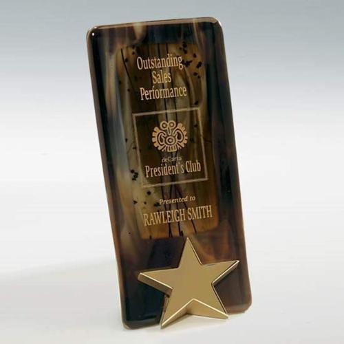 Awards and Trophies - Crystal Awards - Glass Awards - Art Glass Awards - Bright Star Glass Award