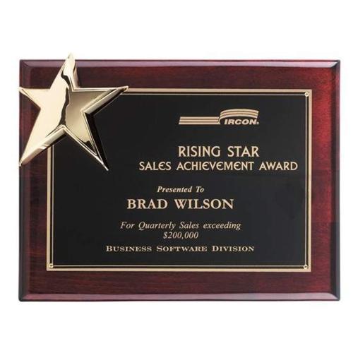 Awards and Trophies - Plaque Awards - Ornamental Plaques - Corner Star 