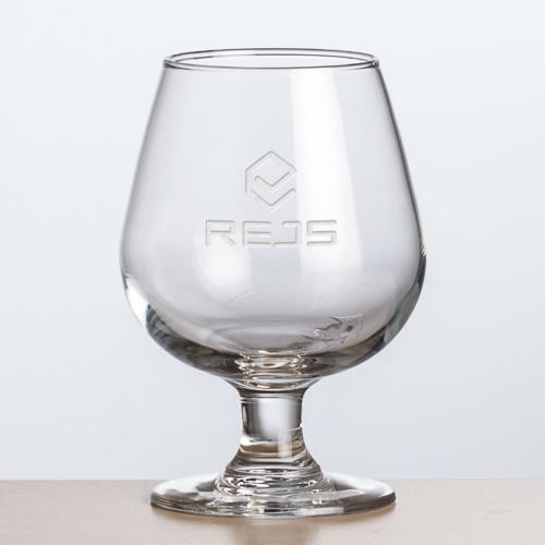 Corporate Gifts - Barware - On the Rocks Glasses - Excalibur Brandy - Deep Etch