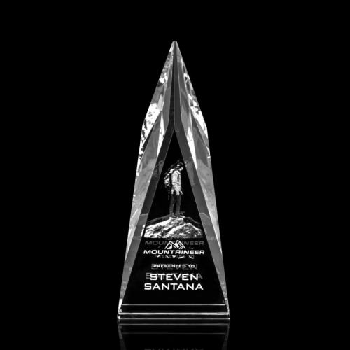 Awards and Trophies - Salisbury Spire 3D Pyramid Crystal Award