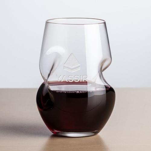 Corporate Gifts - Barware - Wine Glasses - Tallandale Stemless Wine - Deep Etch