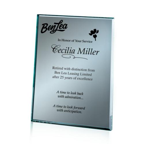 Awards and Trophies - Plaque Awards - Mirror Plaque - Silver