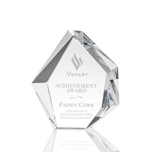 Awards and Trophies - Brickell Polygon Crystal Award