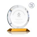 Gibralter Amber  Circle Crystal Award