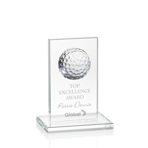 Awards and Trophies - Sarnia Golf Clear Rectangle Crystal Award