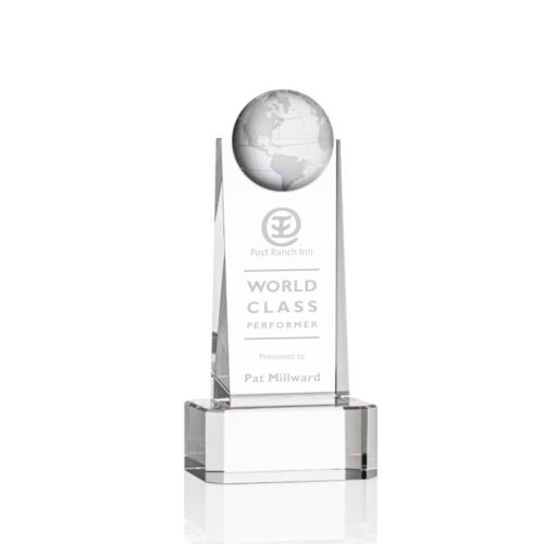 Awards and Trophies - Sherbourne Globe Clear on Base Towers Crystal Award