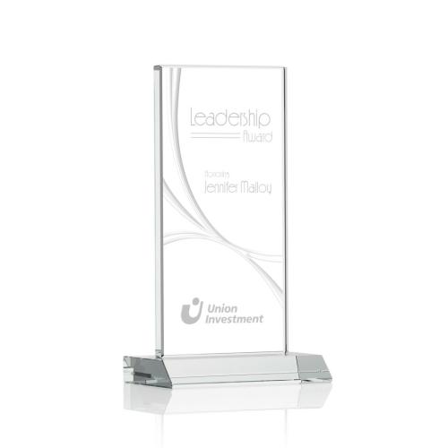 Awards and Trophies - Keane Liquid™ Clear Rectangle Crystal Award