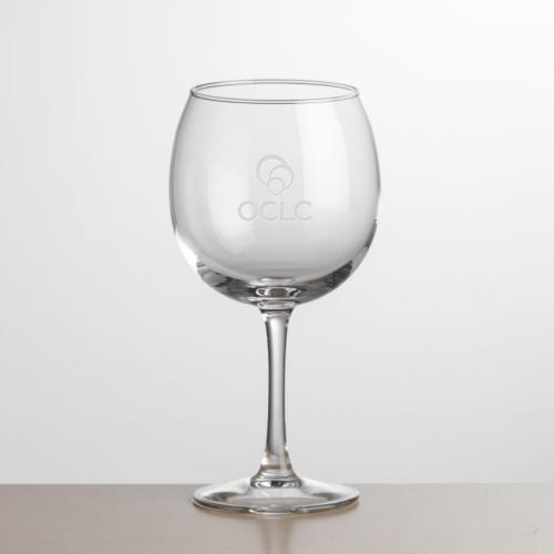 Corporate Gifts - Barware - Wine Glasses - Carberry Balloon Wine - Deep Etch