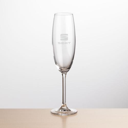 Corporate Gifts - Barware - Champagne Flutes - Blyth Flute - Deep Etch