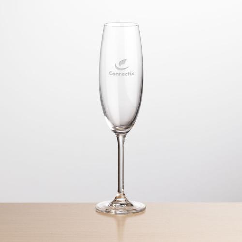 Corporate Gifts - Barware - Champagne Flutes - Coleford Flute - Deep Etch