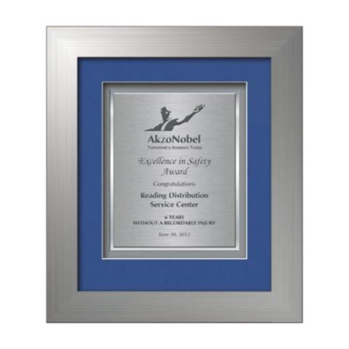 Awards and Trophies - Plaque Awards - Framed Awards - Premier Certificate TexEtch - Silver