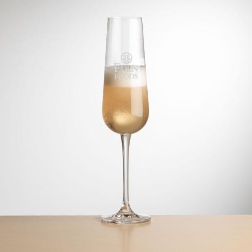 Corporate Gifts - Barware - Champagne Flutes - Howden Flute - Deep Etch