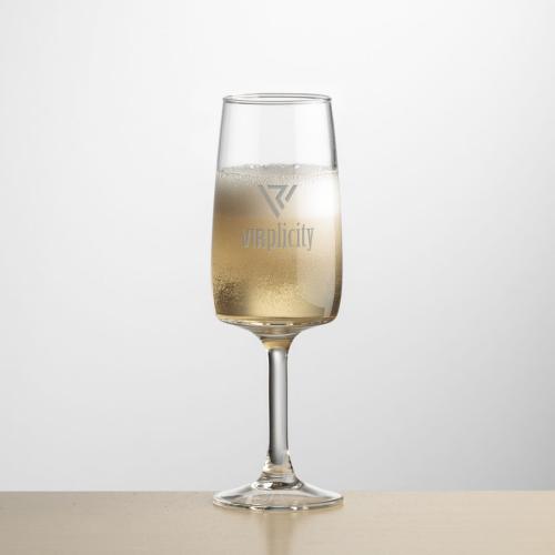Corporate Gifts - Barware - Champagne Flutes - Cherwell Flute - Deep Etch