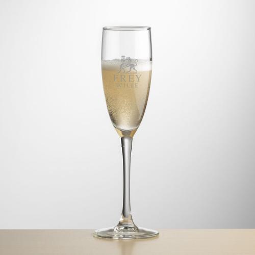 Corporate Gifts - Barware - Champagne Flutes - Farnham Flute - Deep Etch
